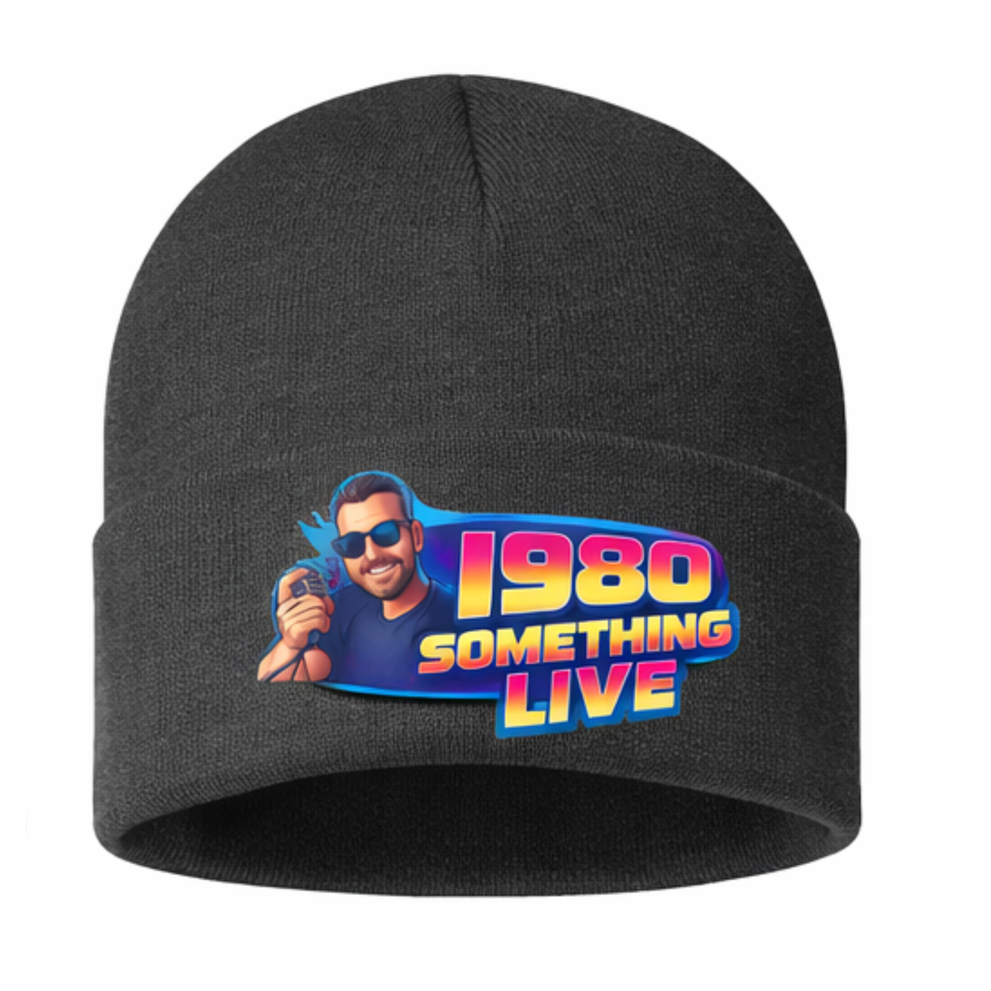 1980 Something LIVE Beanie Hat | Retro 80s Beanie