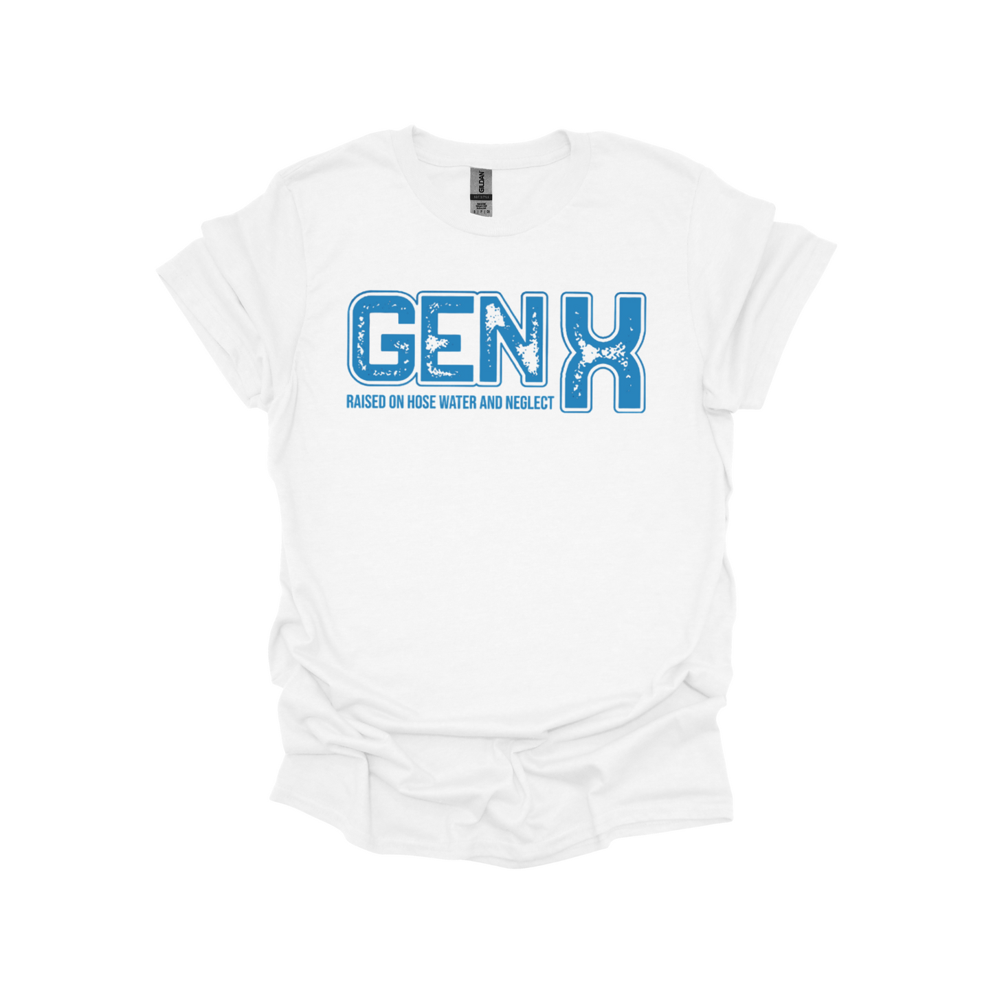 GEN X T-Shirt – Raised on Hose Water and Neglect | Funny Vintage Gen X Tee