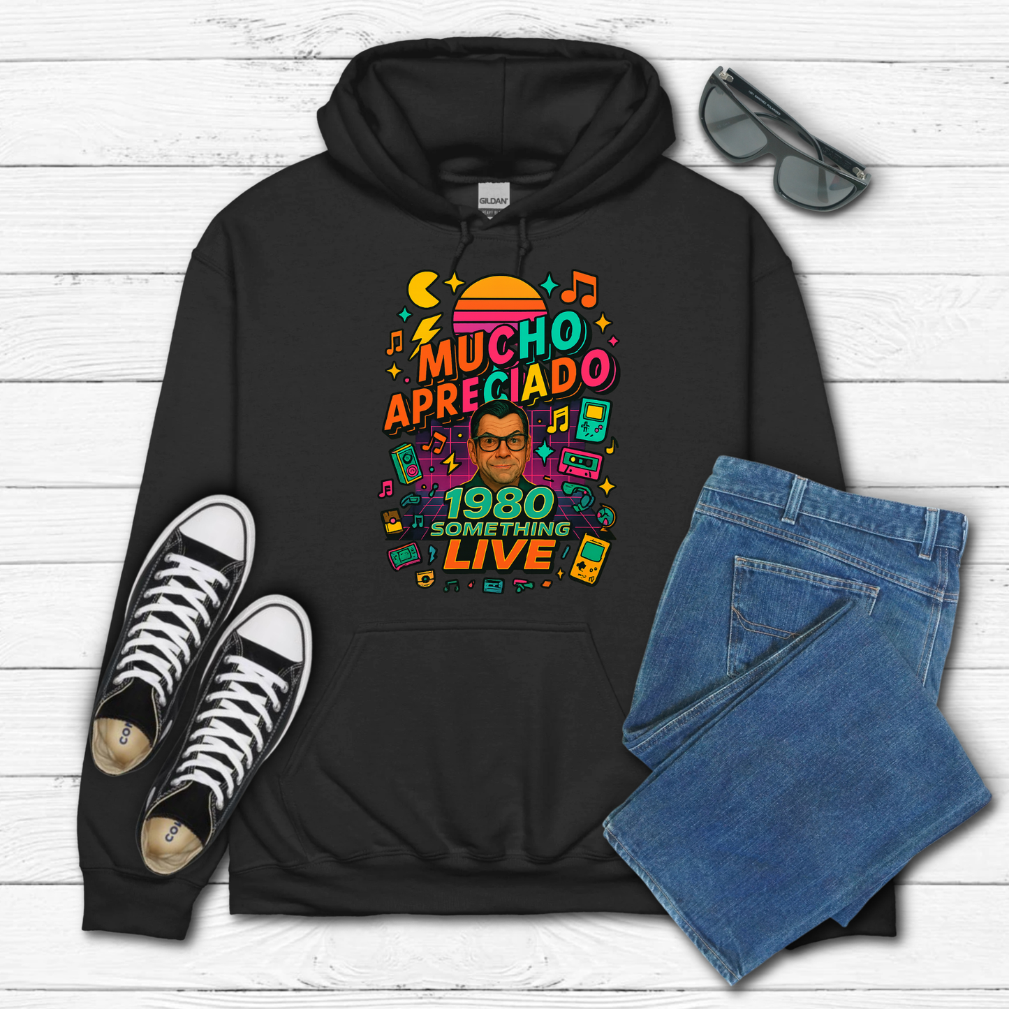 Mucho Apreciado – 1980 Something LIVE Family Hoodie
