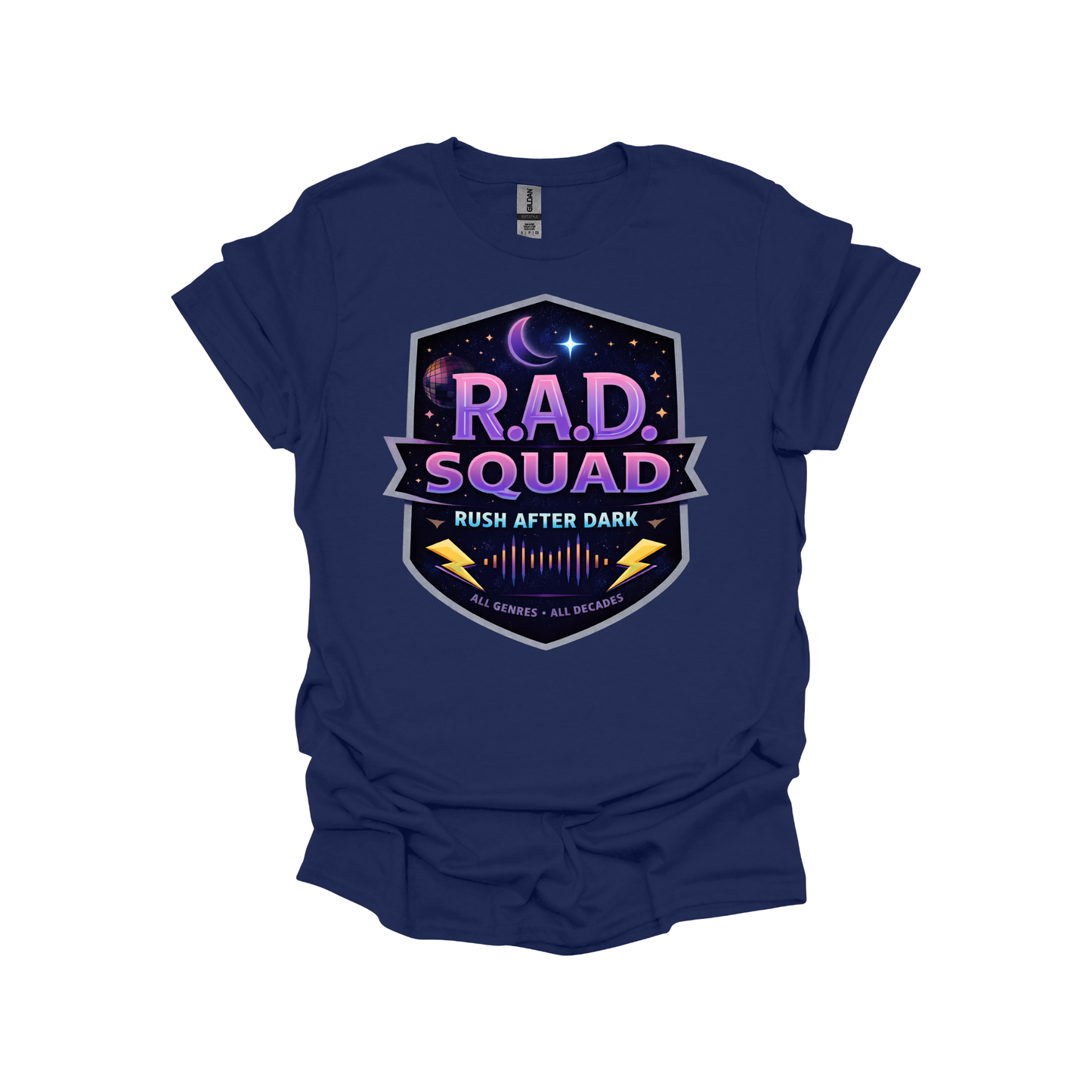 R.A.D. Squad | Rush After Dark Retro Music T-shirt
