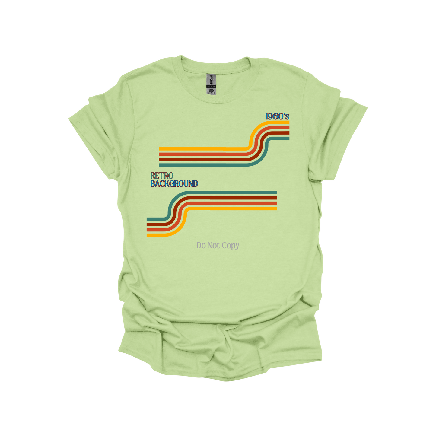 Retro Background 1960's DTF Transfer ONLY - This is NOT a T-Shirt