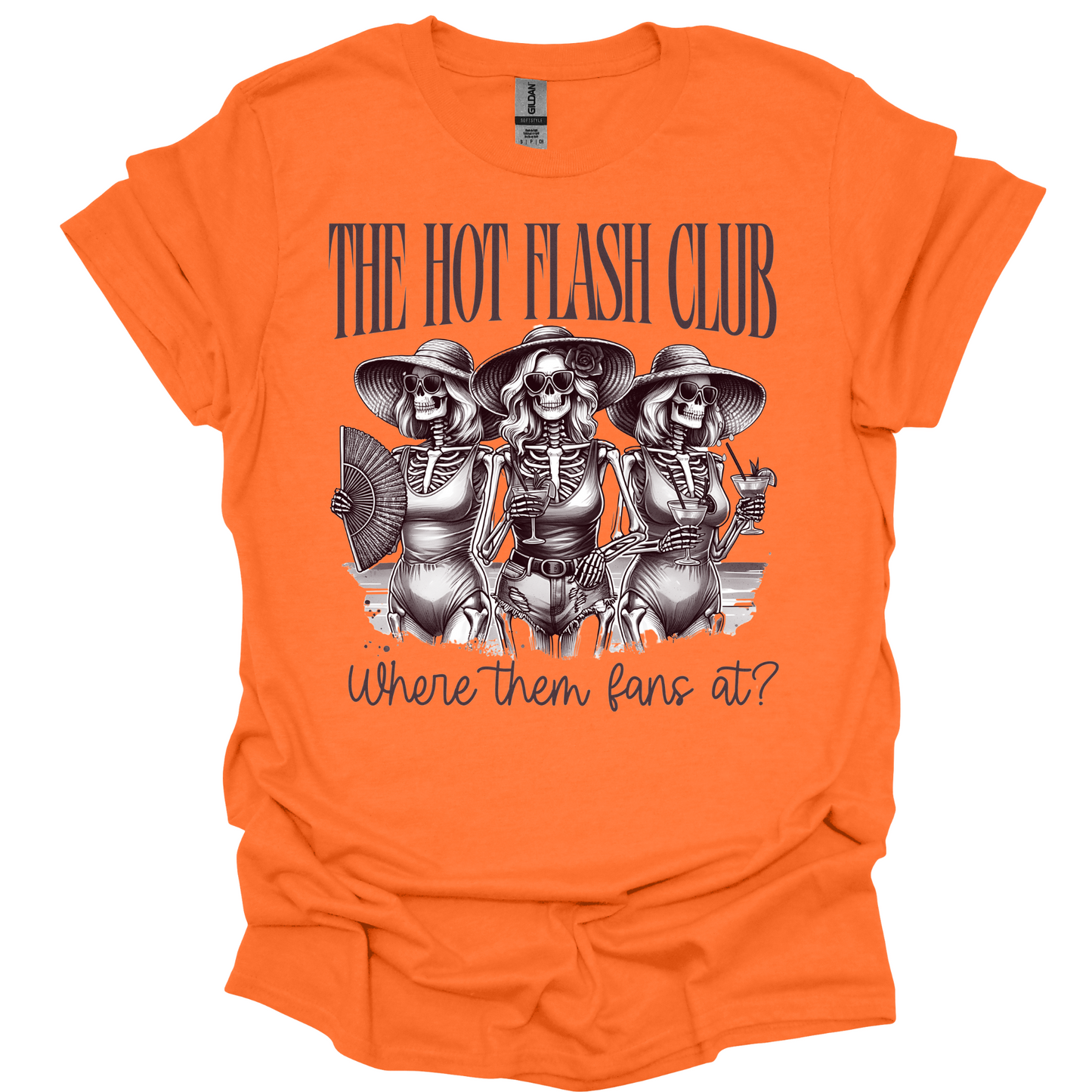 The Hot Flash Club T-Shirt – Funny Menopause Graphic Tee for Gen X Women, Midlife Humor Shirt