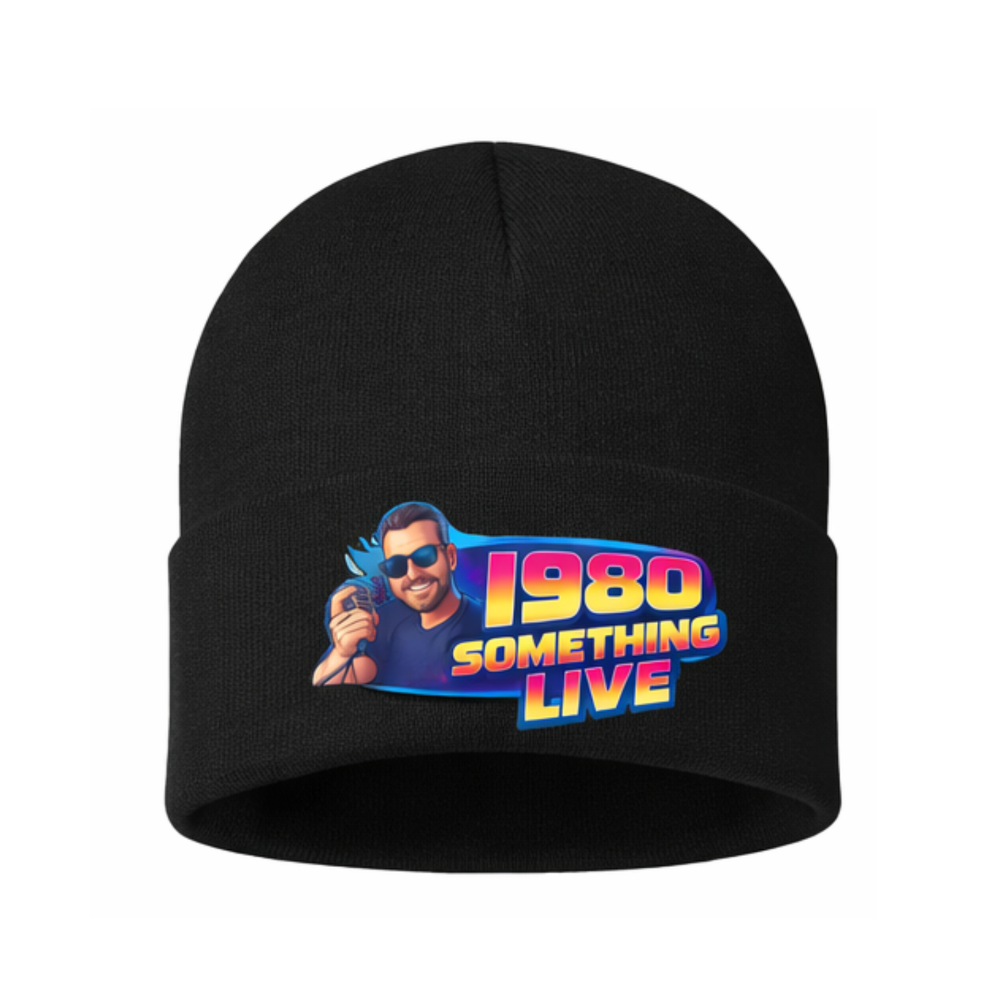 1980 Something LIVE Beanie Hat | Retro 80s Beanie