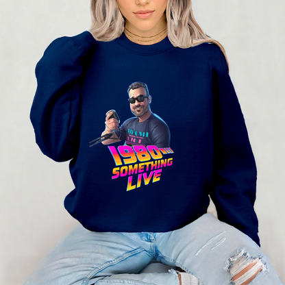 1980 Something LIVE! Hoodie – Classic Gen X Cool with Retro Neon Energy