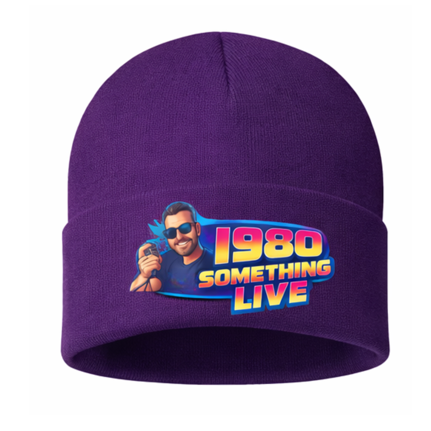 1980 Something LIVE Beanie Hat | Retro 80s Beanie