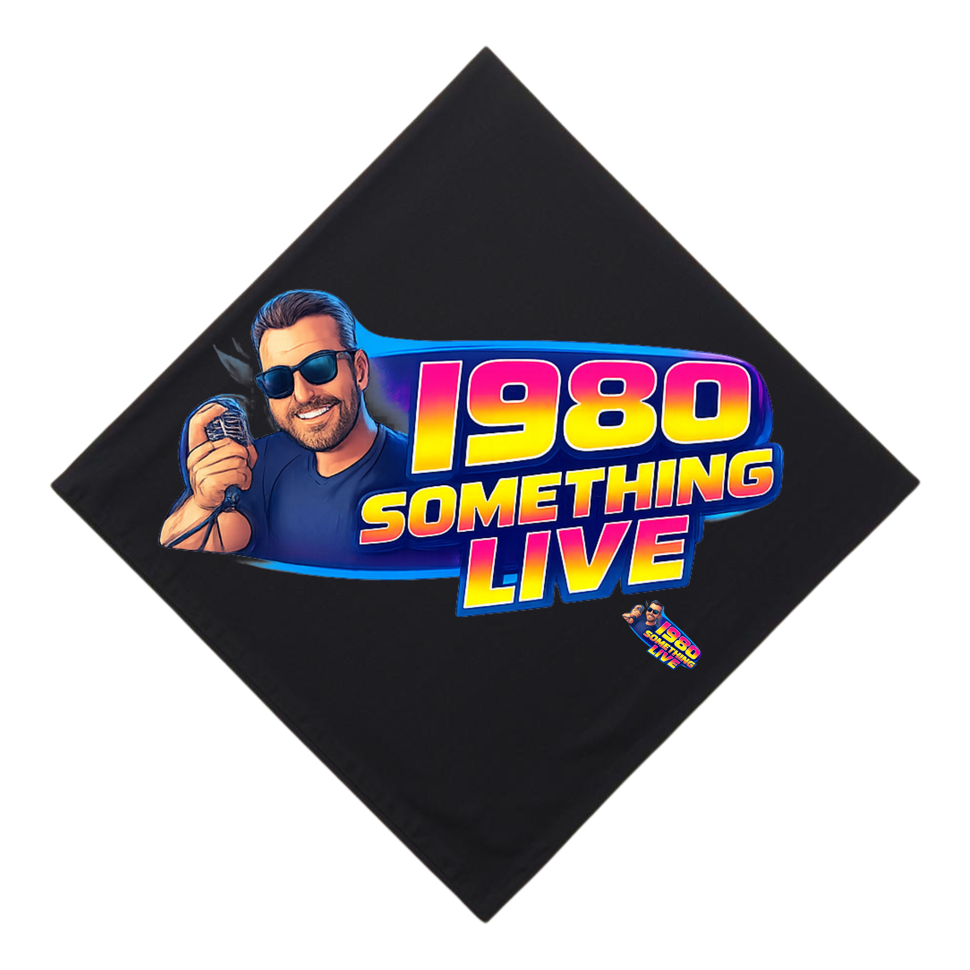 1980 Something LIVE! Retro Bandana – Classic Gen X Throwback Accessory