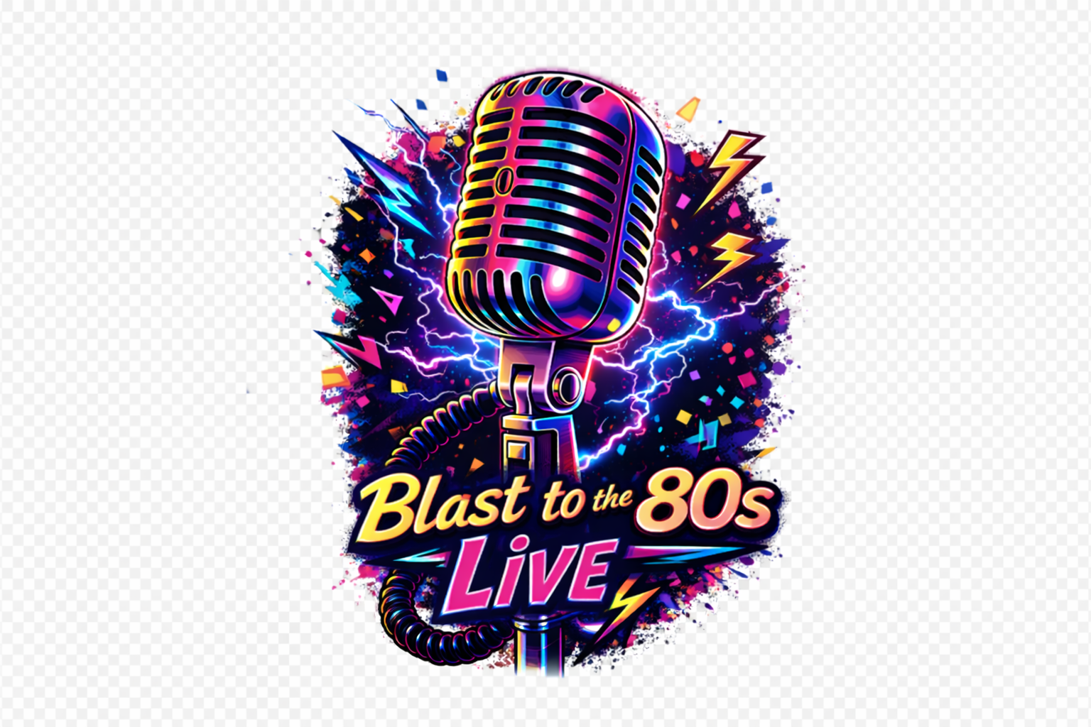 Blast to the 80s Live Stickers | Retro Radio, Music & Neon Nostalgia Decals