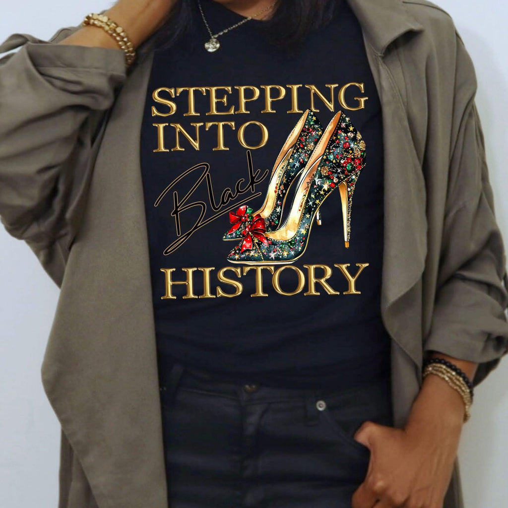 Stepping Into Black History – Luxe Heels Statement Tee 👠✨