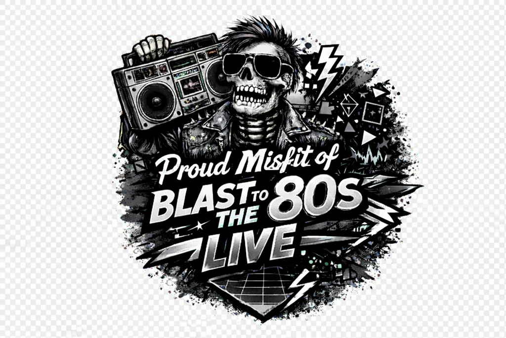 Blast to the 80s Live Stickers | Retro Radio, Music & Neon Nostalgia Decals