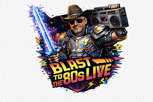 Blast to the 80s Live Stickers | Retro Radio, Music & Neon Nostalgia Decals