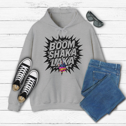 BOOM SHAKA LAKA Hoodie / Sweatshirt / T-shirt – Retro Gen X Energy with 1980 Something LIVE! Flair