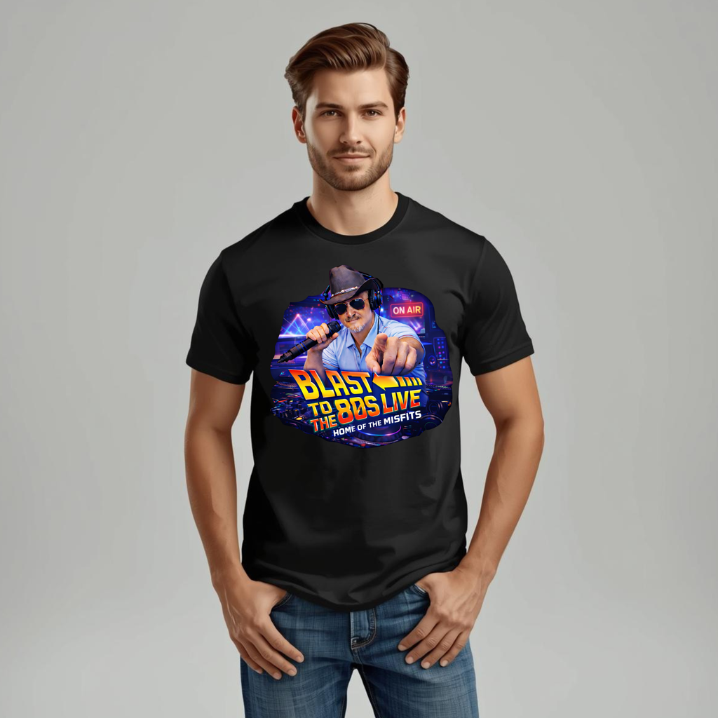 Blast to the 80s LIVE T-shirt| Retro Radio Host Design | 80s Nostalgia Apparel