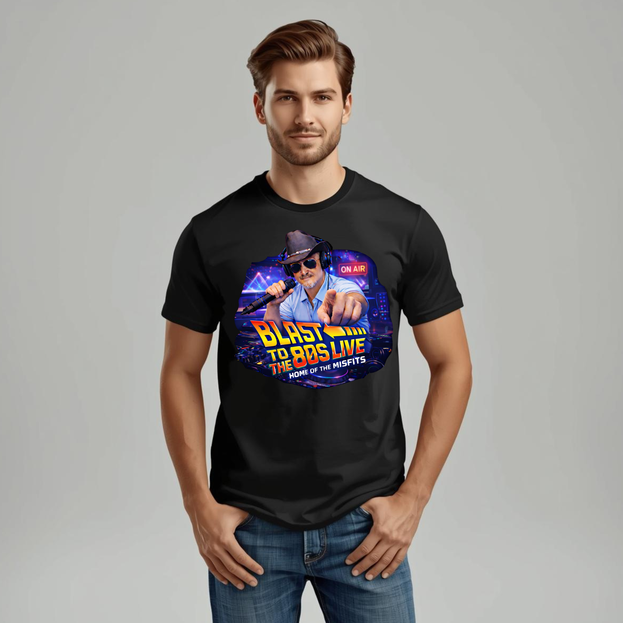 Blast to the 80s LIVE T-shirt| Retro Radio Host Design | 80s Nostalgia Apparel
