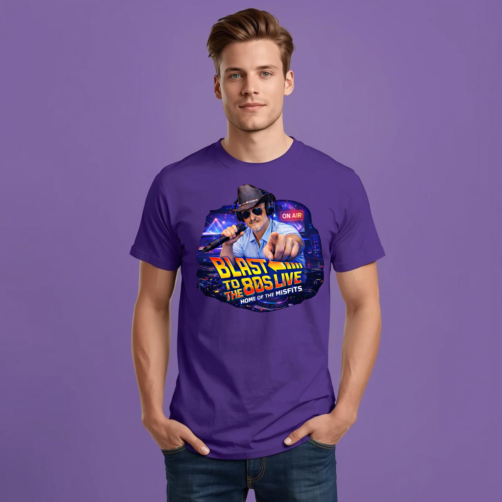 Blast to the 80s LIVE T-shirt| Retro Radio Host Design | 80s Nostalgia Apparel