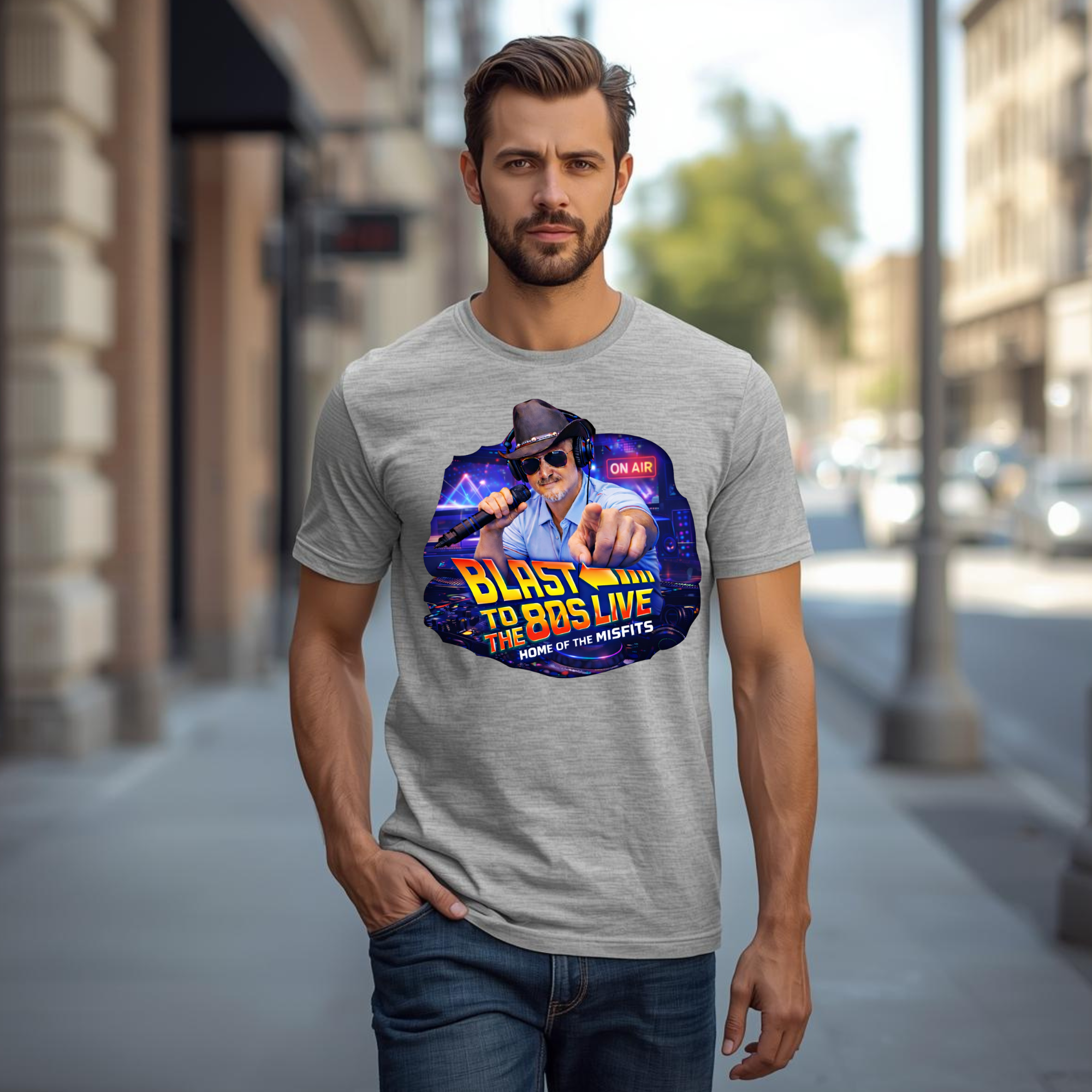 Blast to the 80s LIVE T-shirt| Retro Radio Host Design | 80s Nostalgia Apparel