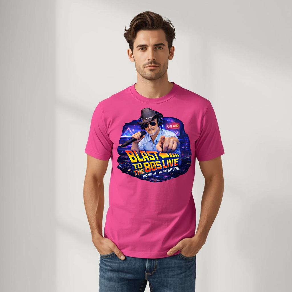 Blast to the 80s LIVE T-shirt| Retro Radio Host Design | 80s Nostalgia Apparel