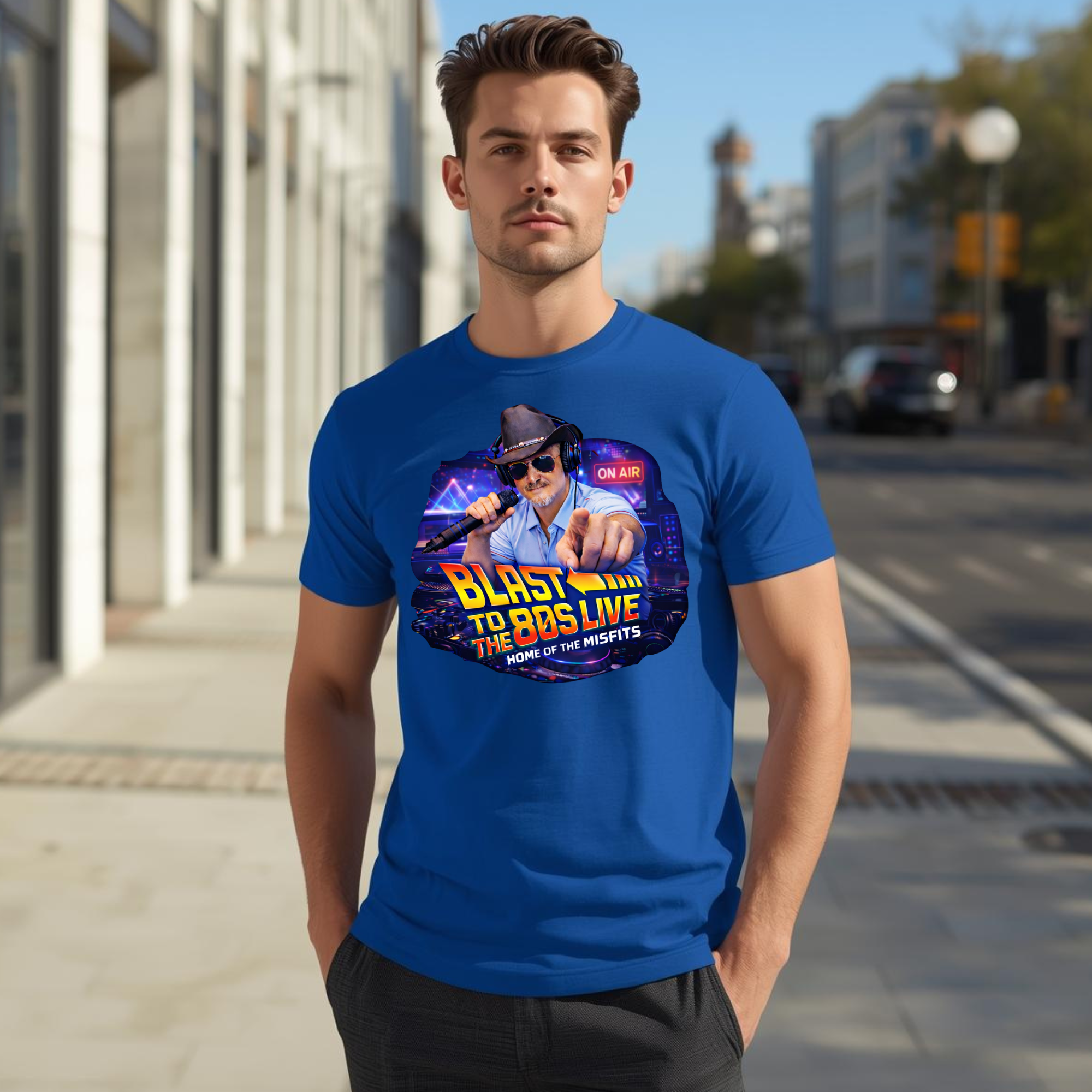 Blast to the 80s LIVE T-shirt| Retro Radio Host Design | 80s Nostalgia Apparel