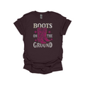 Boots On The Ground Rhinestone Bling Graphic Tee