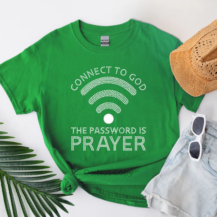 Christ Centered Rhinestone Graphic Tee – Faith & Fashion Sparkle Shirt