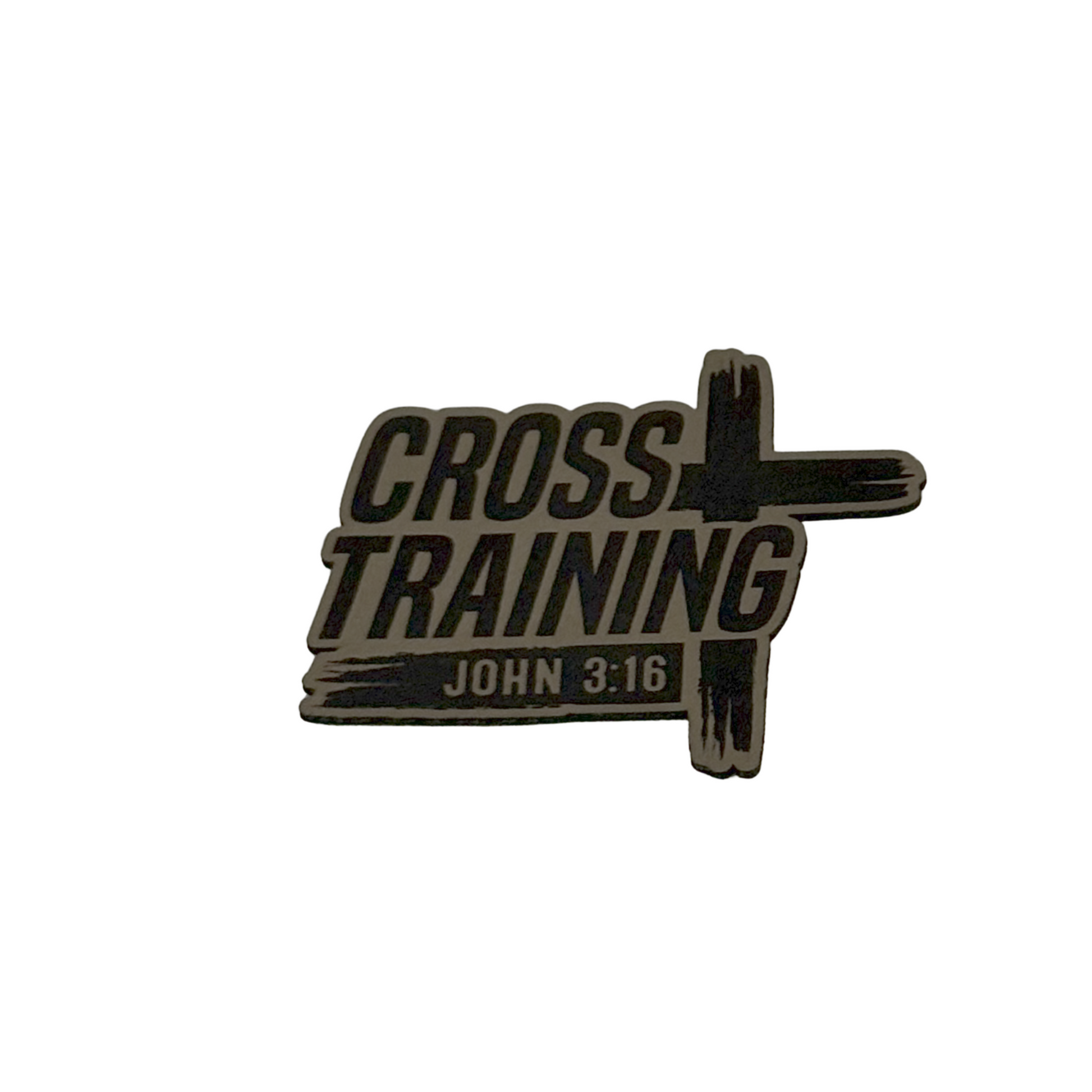 Cross Training Hat – Leather Patch Faith Cap (John 3:16)