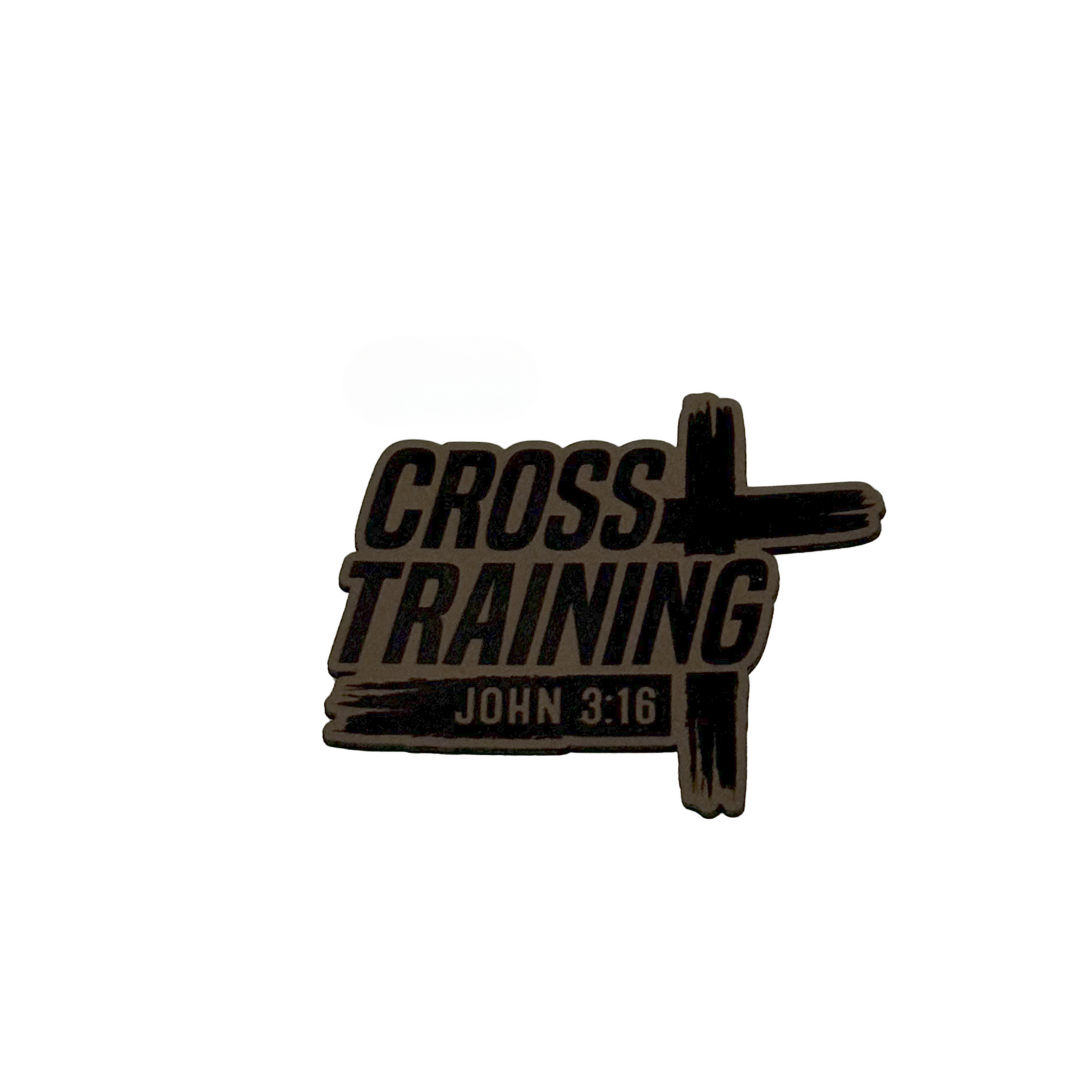 Cross Training Hat – Leather Patch Faith Cap (John 3:16)