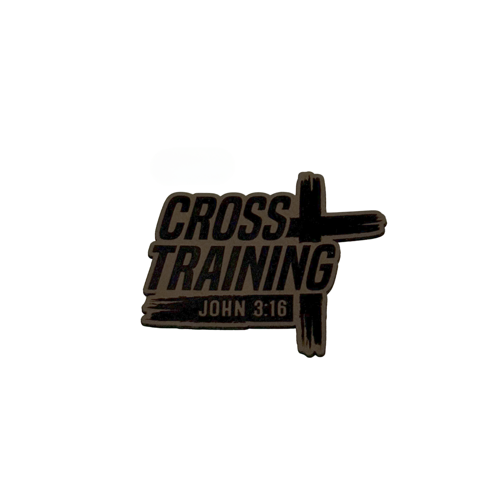 Cross Training Hat – Leather Patch Faith Cap (John 3:16)