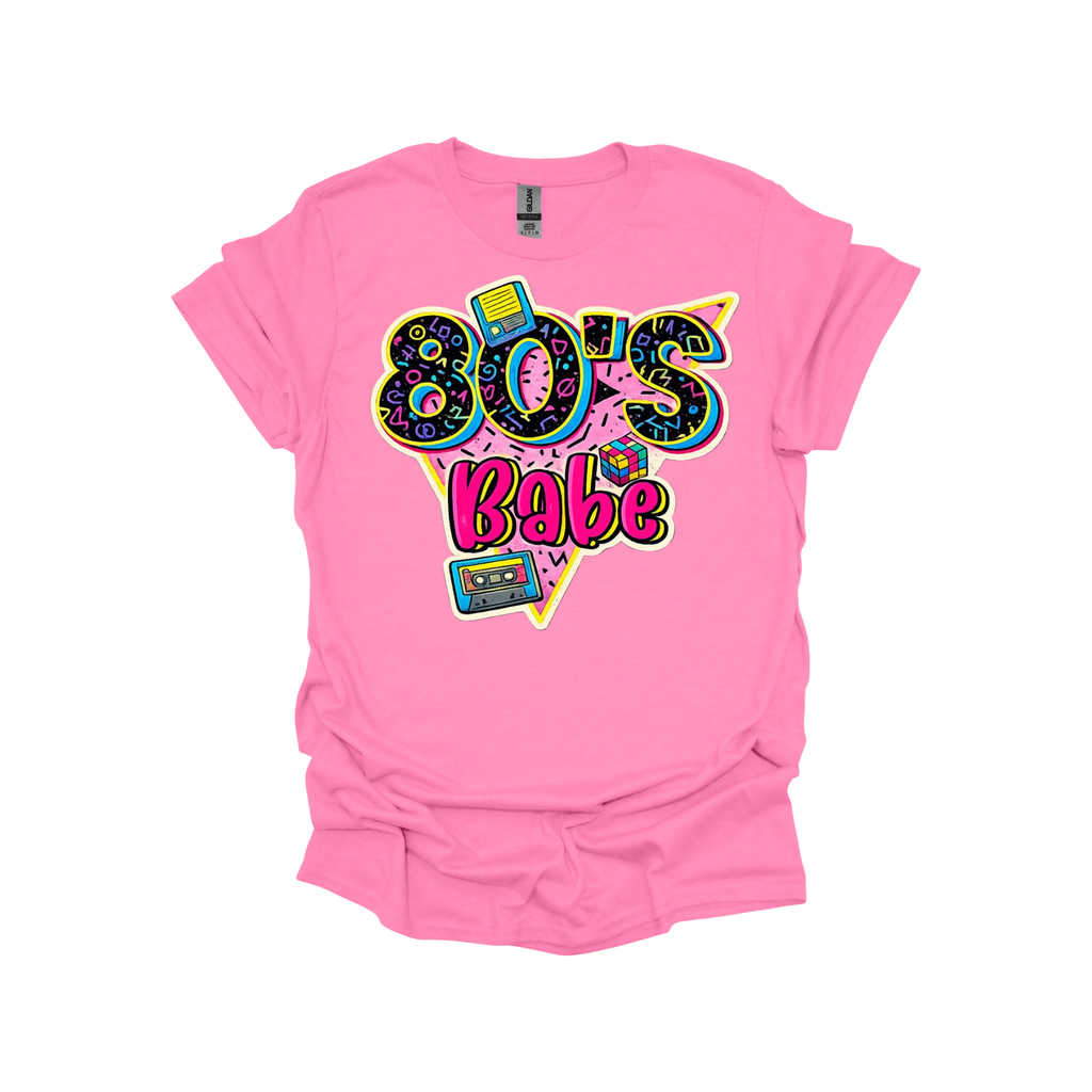 80’s Babe Retro Graphic T-Shirt or Sweatshirt – Neon Throwback Vibes for Gen X & 1980s Lovers