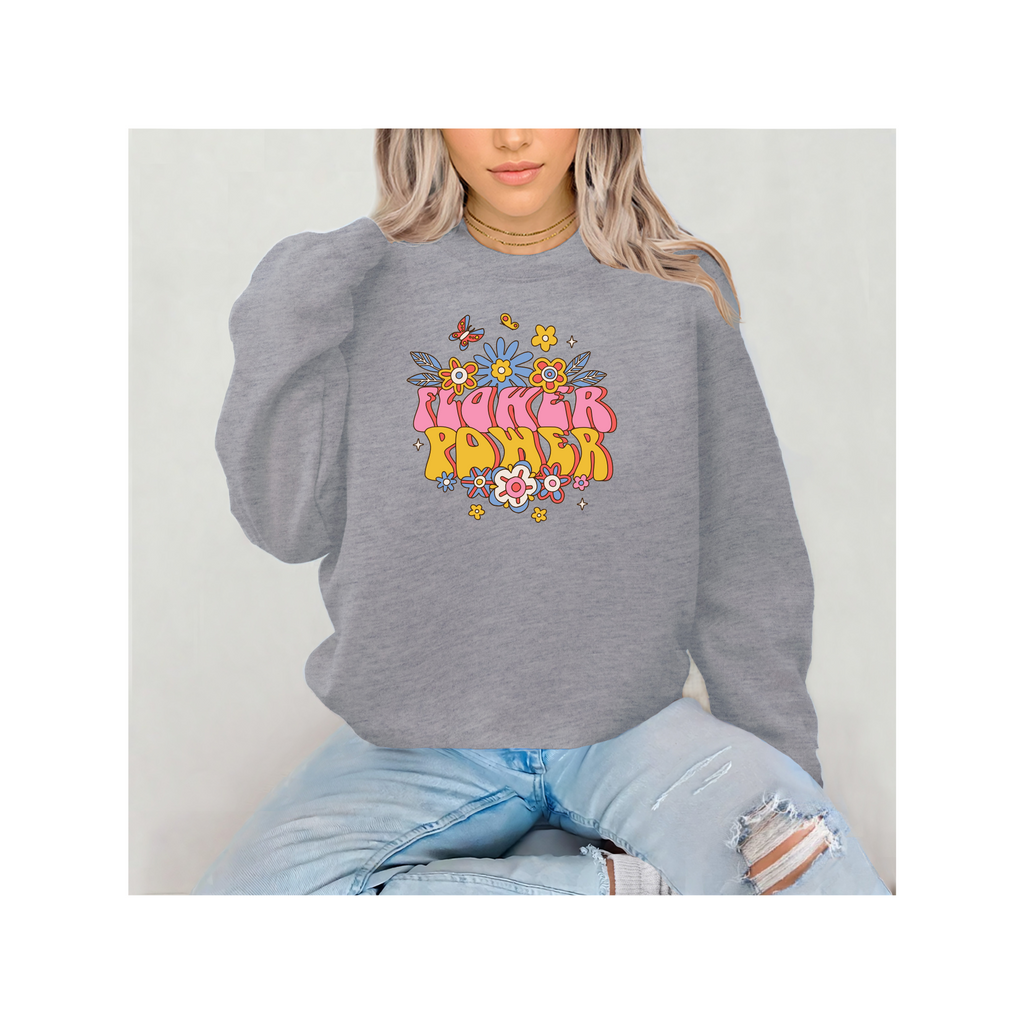 Retro Flower Power Groovy 70s Vibes Graphic T or Sweatshirt