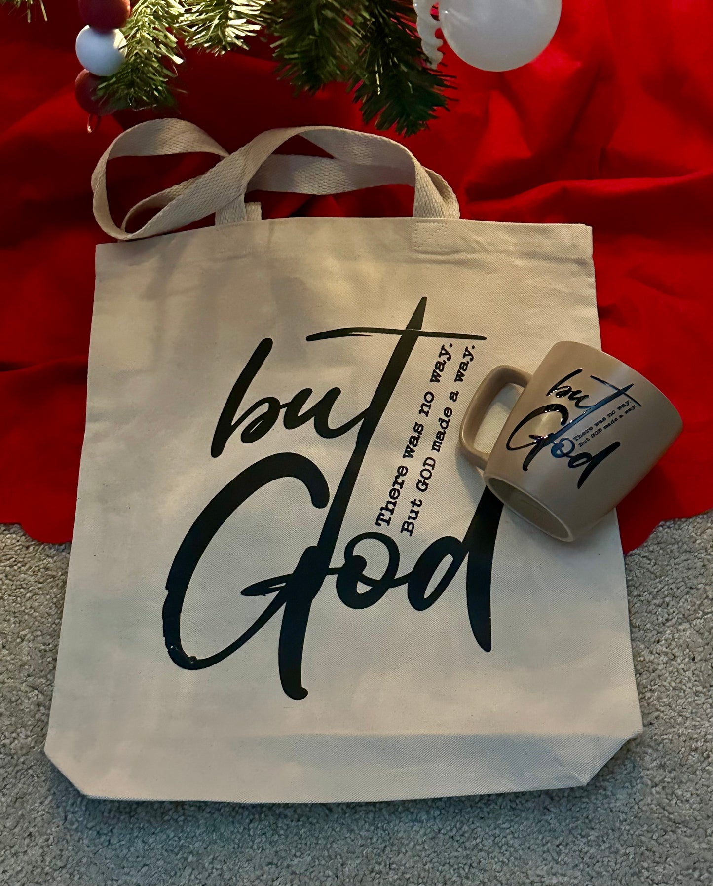 “But God” Inspirational Tote & Mug Gift Set