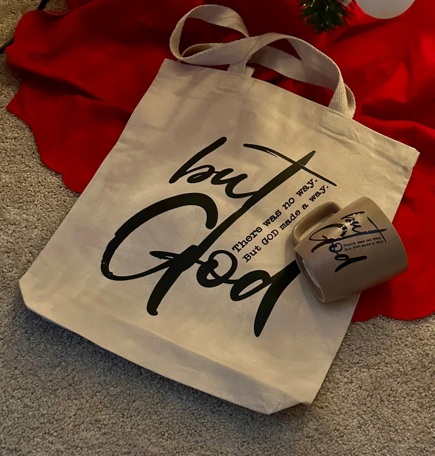 “But God” Inspirational Tote & Mug Gift Set