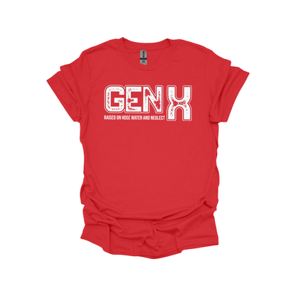 GEN X T-Shirt – Raised on Hose Water and Neglect | Funny Vintage Gen X Tee