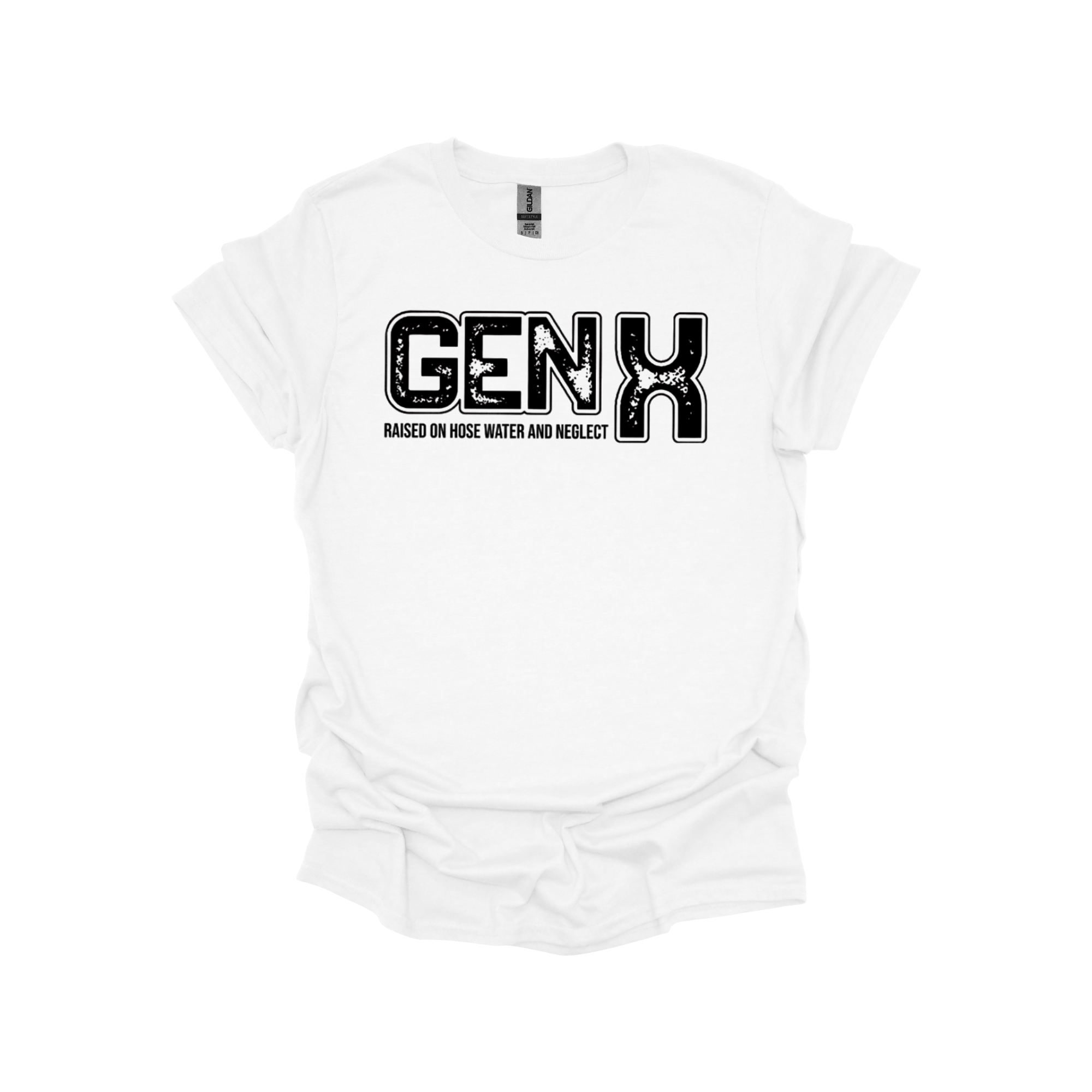 GEN X T-Shirt – Raised on Hose Water and Neglect | Funny Vintage Gen X Tee