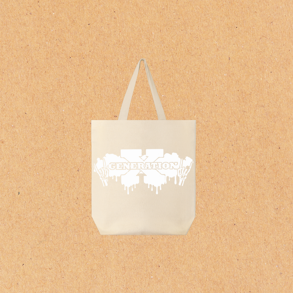 Edgy Generation X Tote Bag – Grunge Rock Style, Retro Gen X Canvas Bag for Everyday Use
