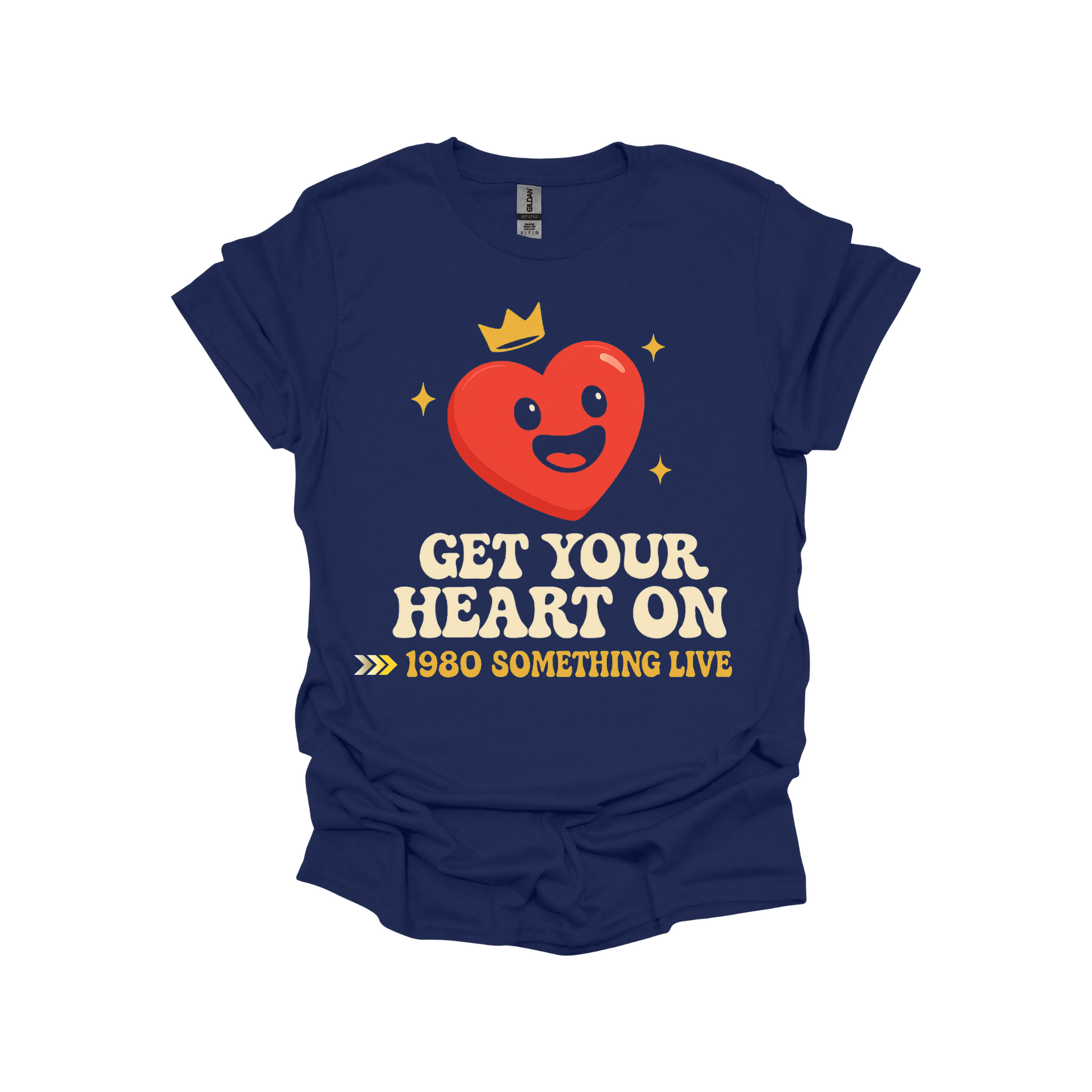 Get Your Heart On Graphic Tee – Retro 1980s-Inspired Shirt with Bold Gen X Vibes