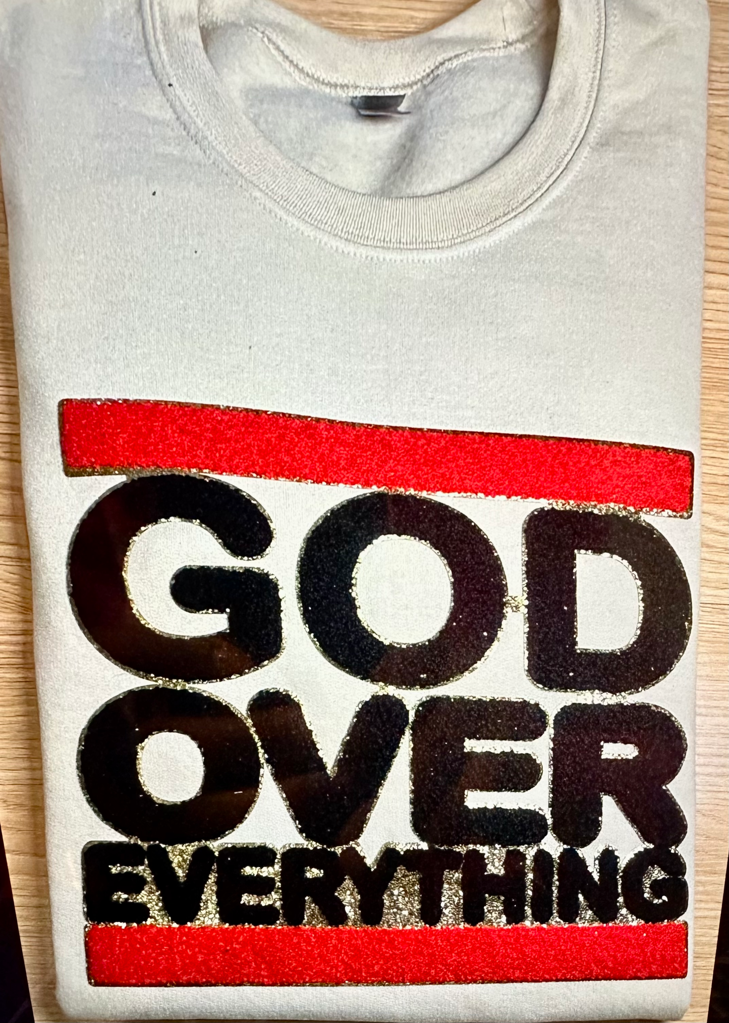 God Over Everything Chenille Patch Sweatshirt