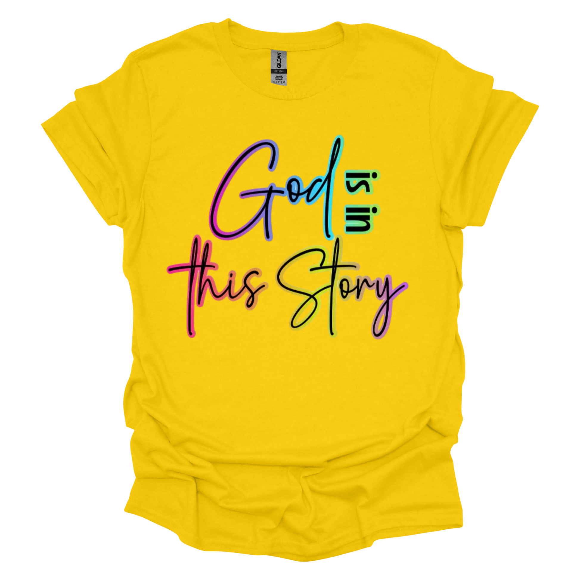 God Is In This Story – Multicolor Faith Tee