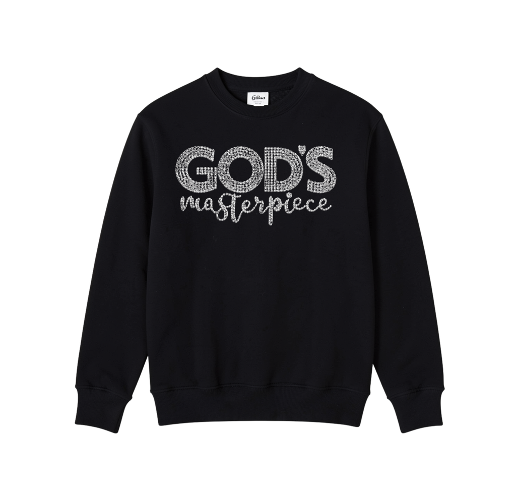 God's Masterpiece in Rhinestone Design Sweatshirt