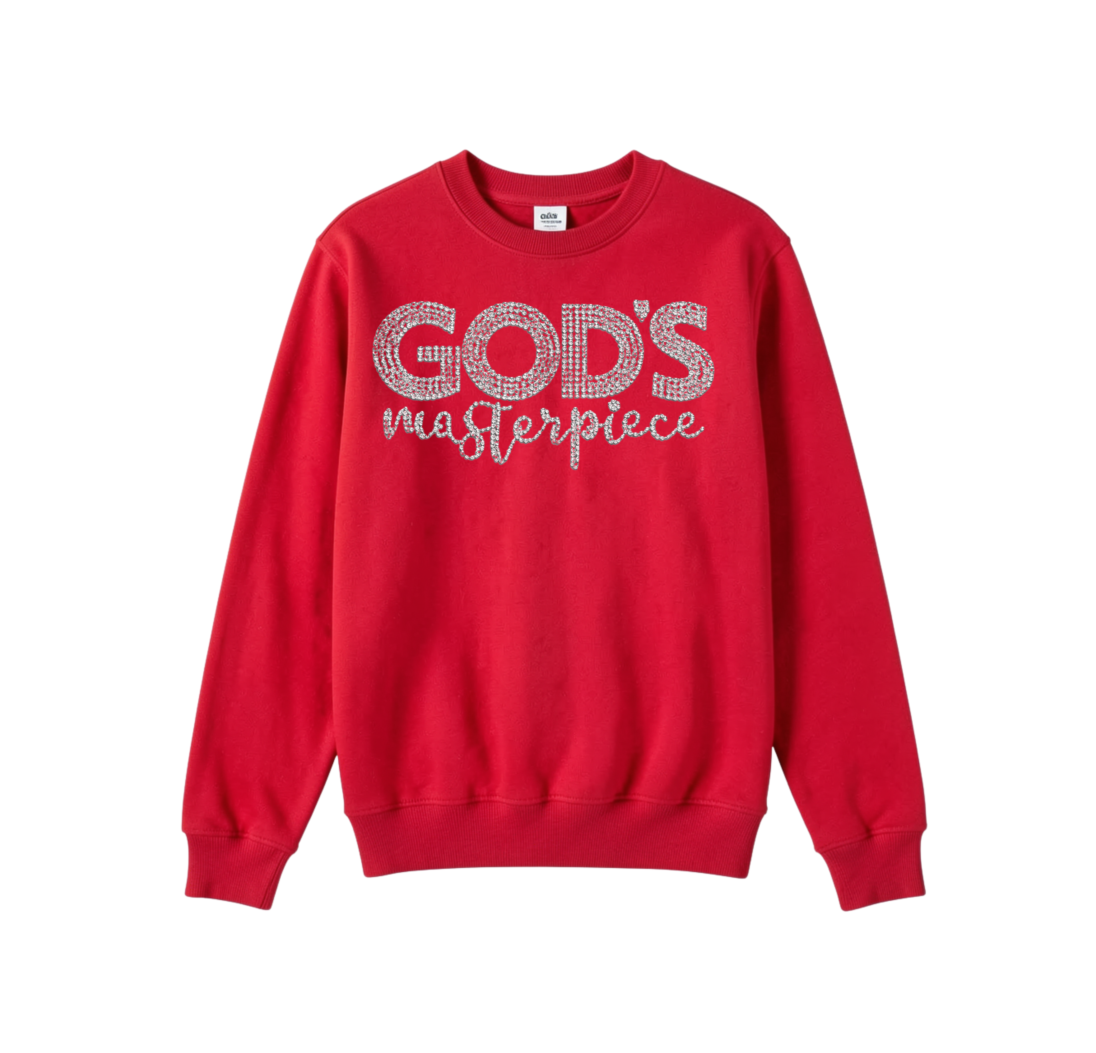 God's Masterpiece in Rhinestone Design Sweatshirt