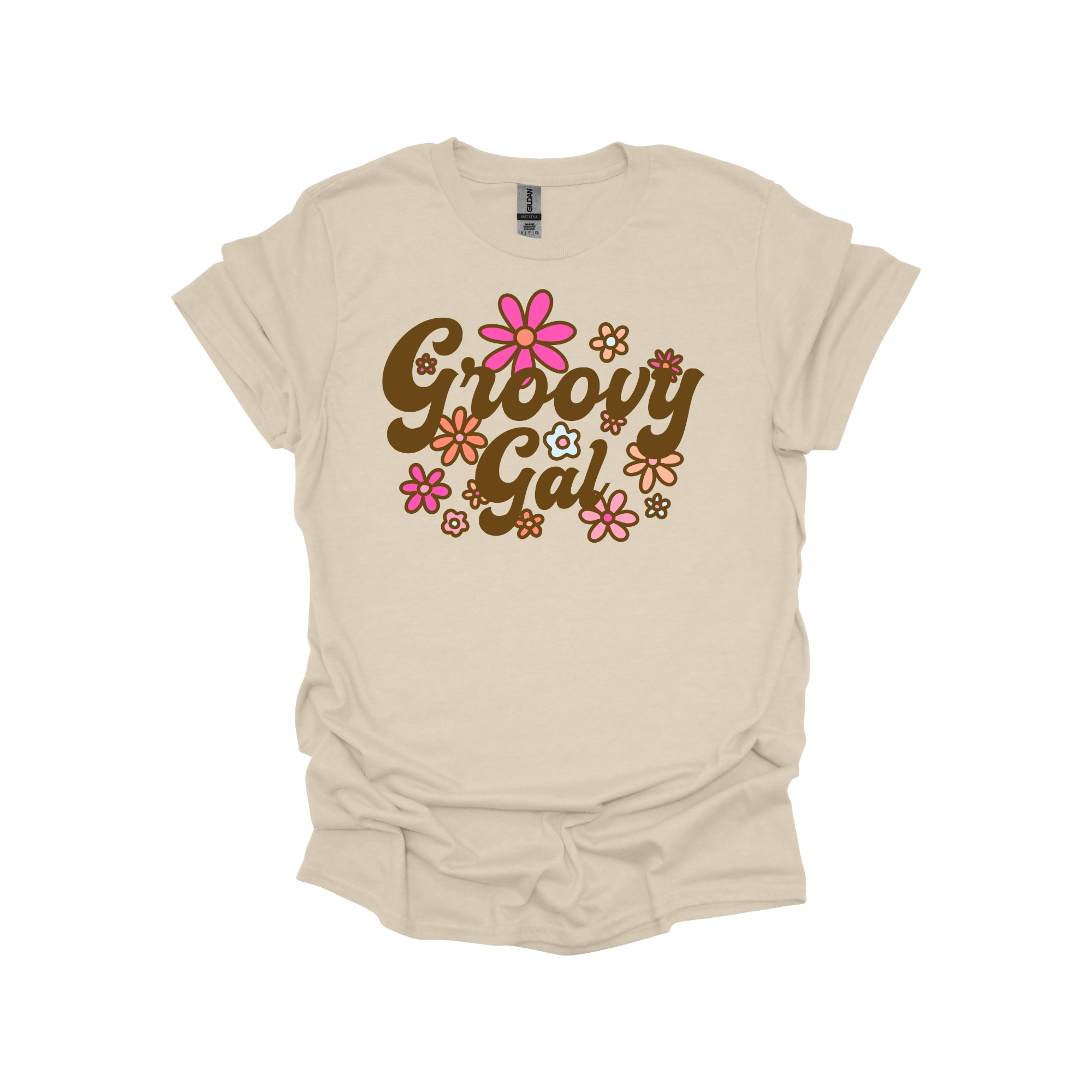 Groovy Gal Retro Floral Graphic T or Sweatshirt – Vintage 70s Vibes
