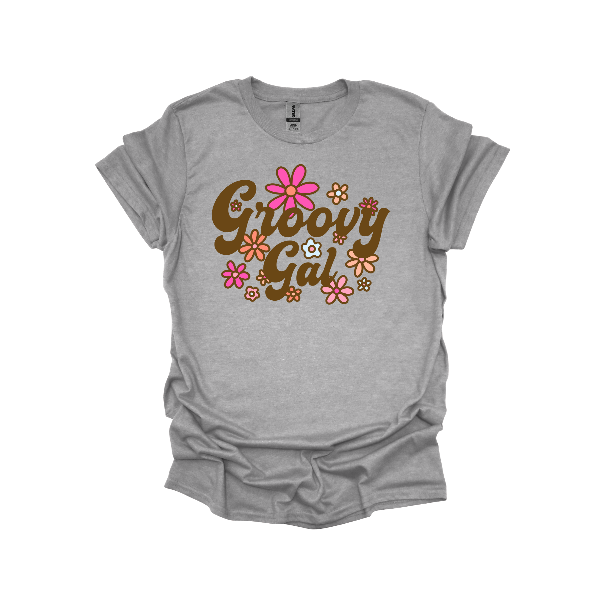 Groovy Gal Retro Floral Graphic T or Sweatshirt – Vintage 70s Vibes
