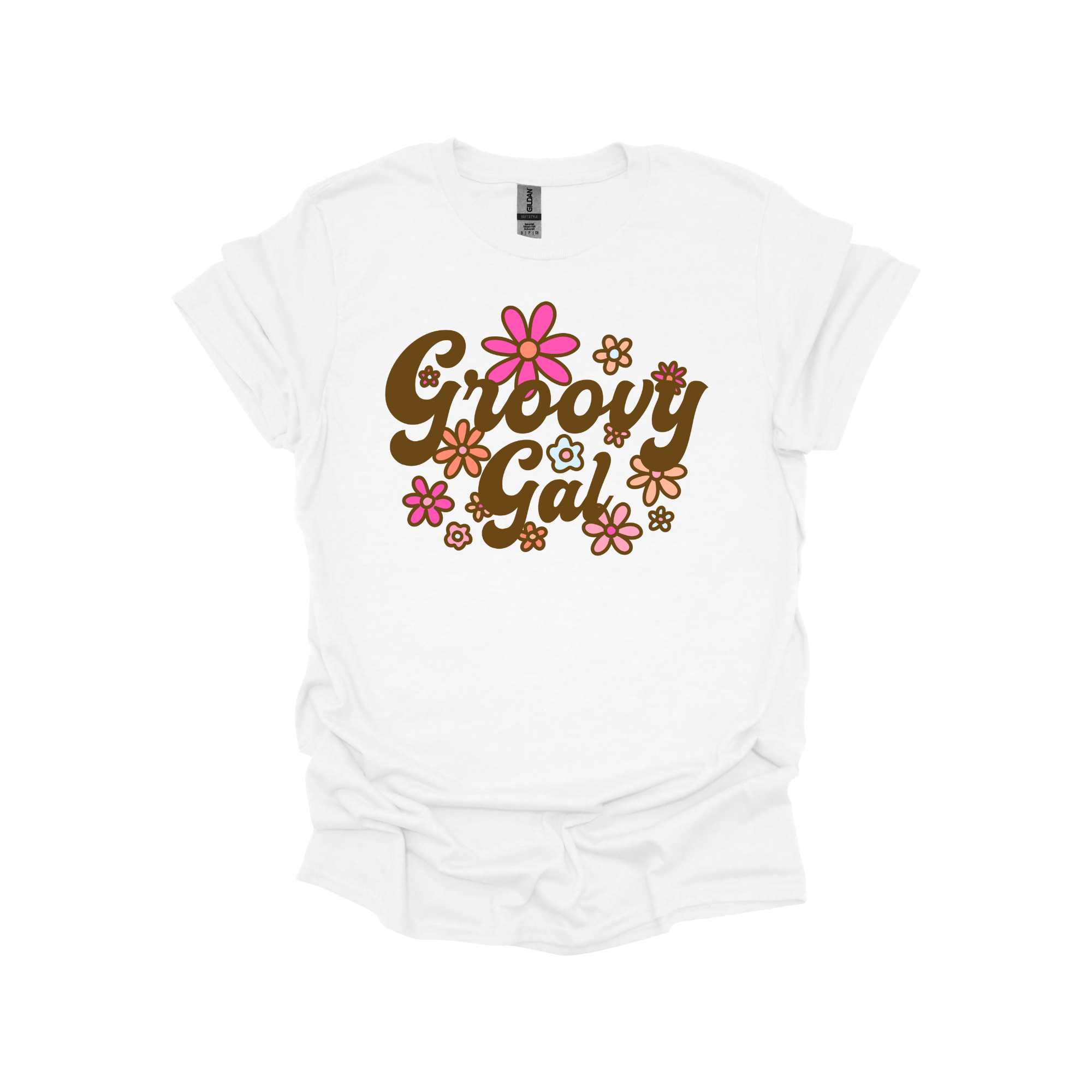 Groovy Gal Retro Floral Graphic T or Sweatshirt – Vintage 70s Vibes