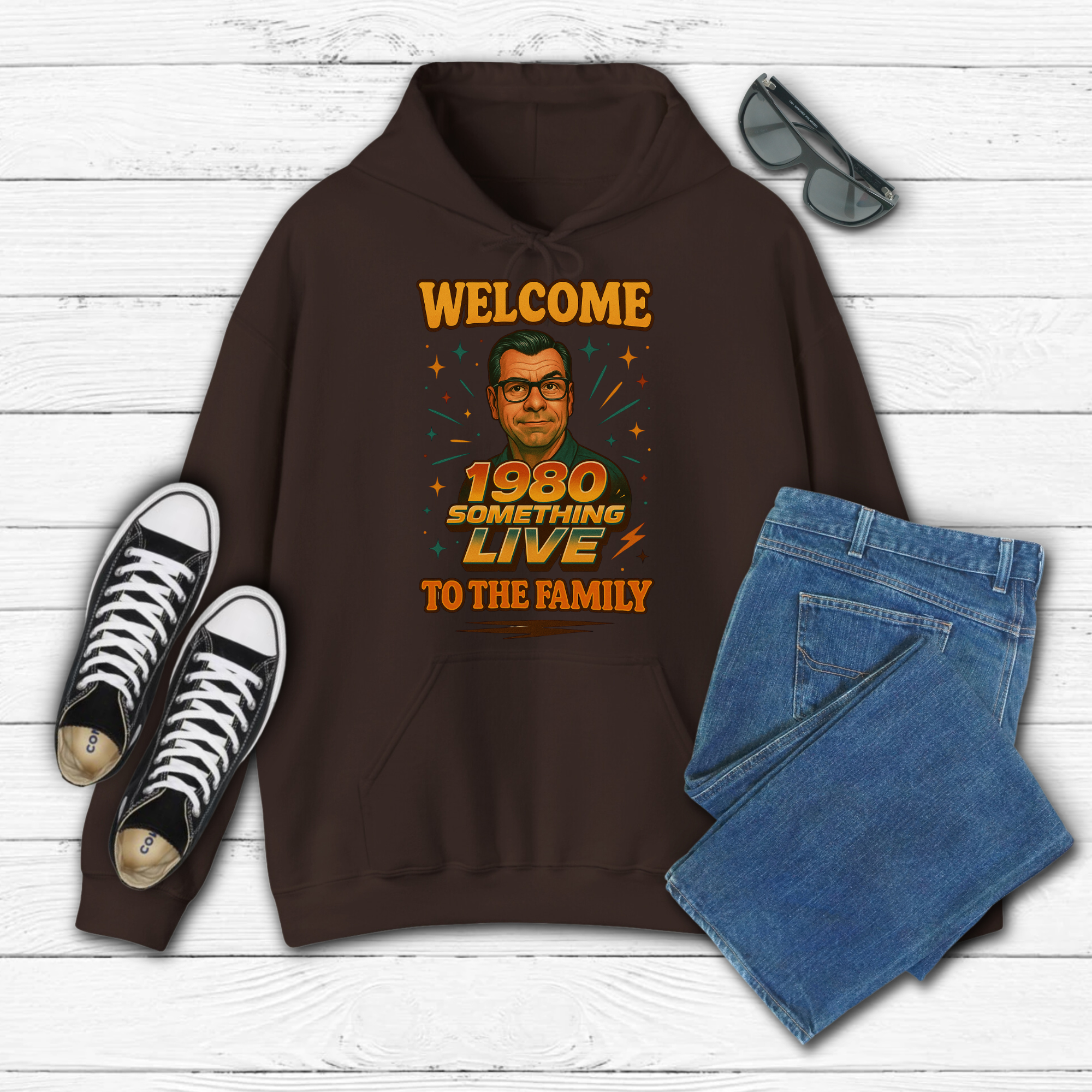 1980 Something LIVE “Welcome to the Family” Retro T-Shirt or Sweatshirt