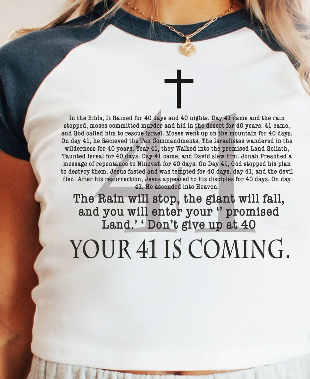 Your 41 Is Coming – Faith Over Fear T or Graphic Statement Sweatshirt