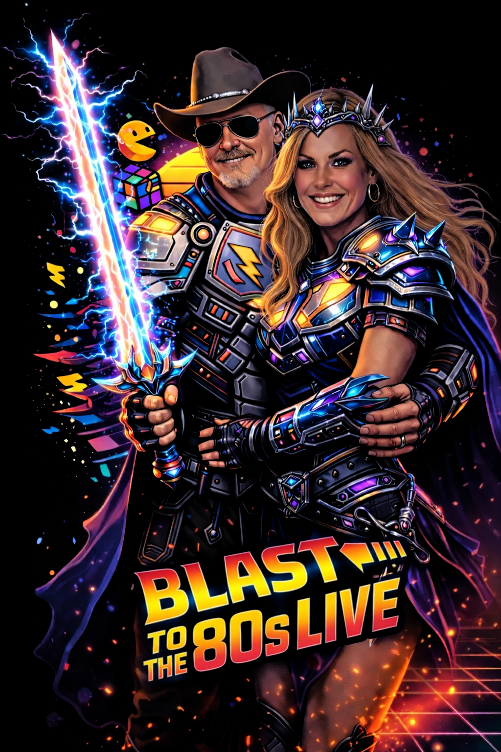 Blast to the 80s Live Stickers | Retro Radio, Music & Neon Nostalgia Decals