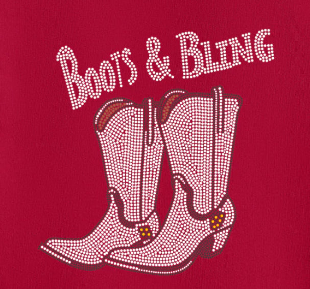 Boots & Bling Western Graphic T-Shirt – Country Style Rhinestone Tee