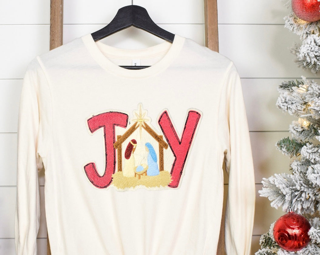 Joy Nativity Christmas Sweatshirt