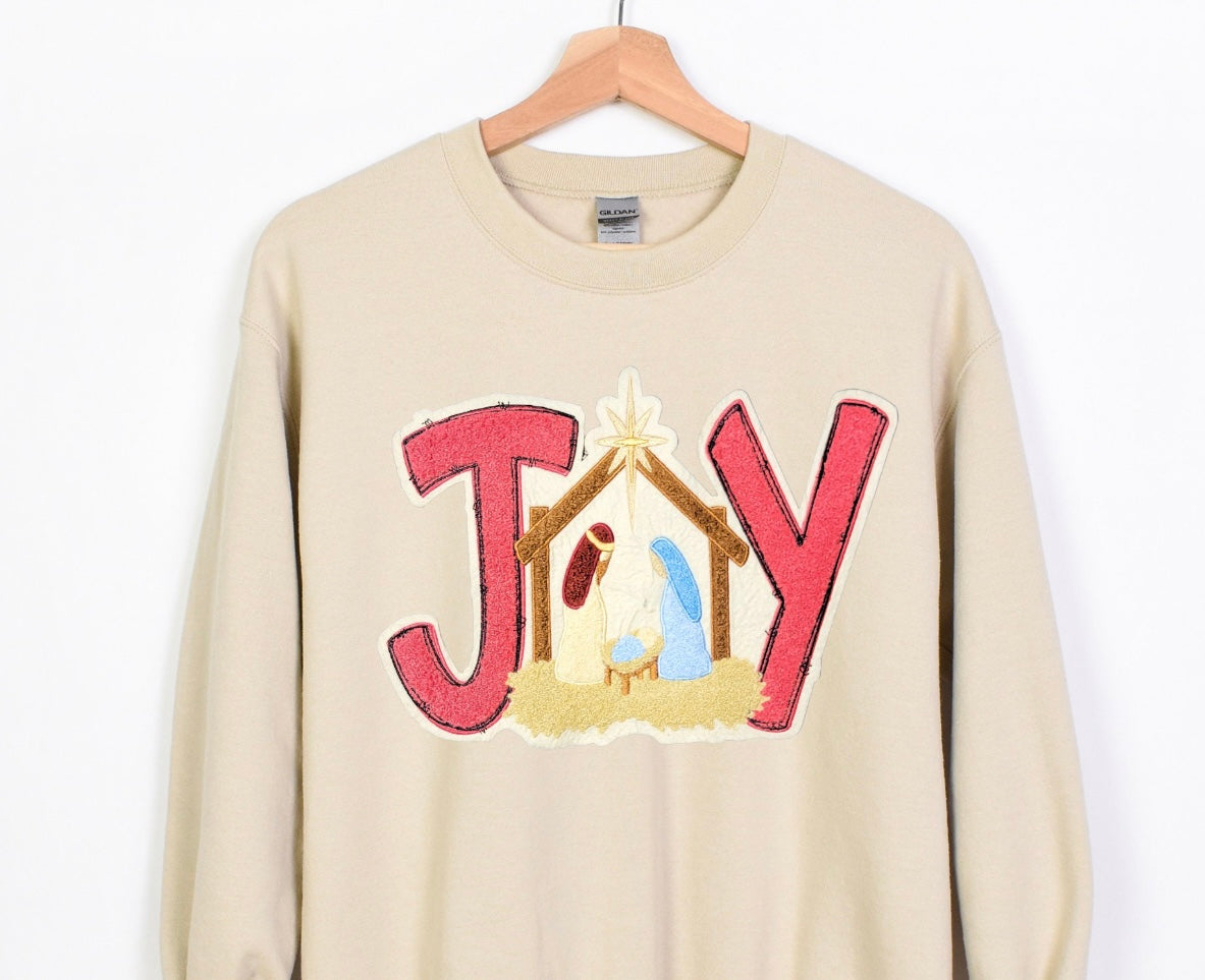 Joy Nativity Christmas Sweatshirt