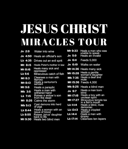 Jesus Miracles Tour Tote Bag