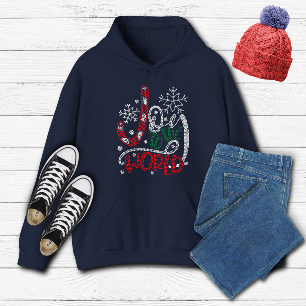 Joy to the World Rhinestone Sweatshirt – Sparkling Christmas Shirt | Holiday Bling
