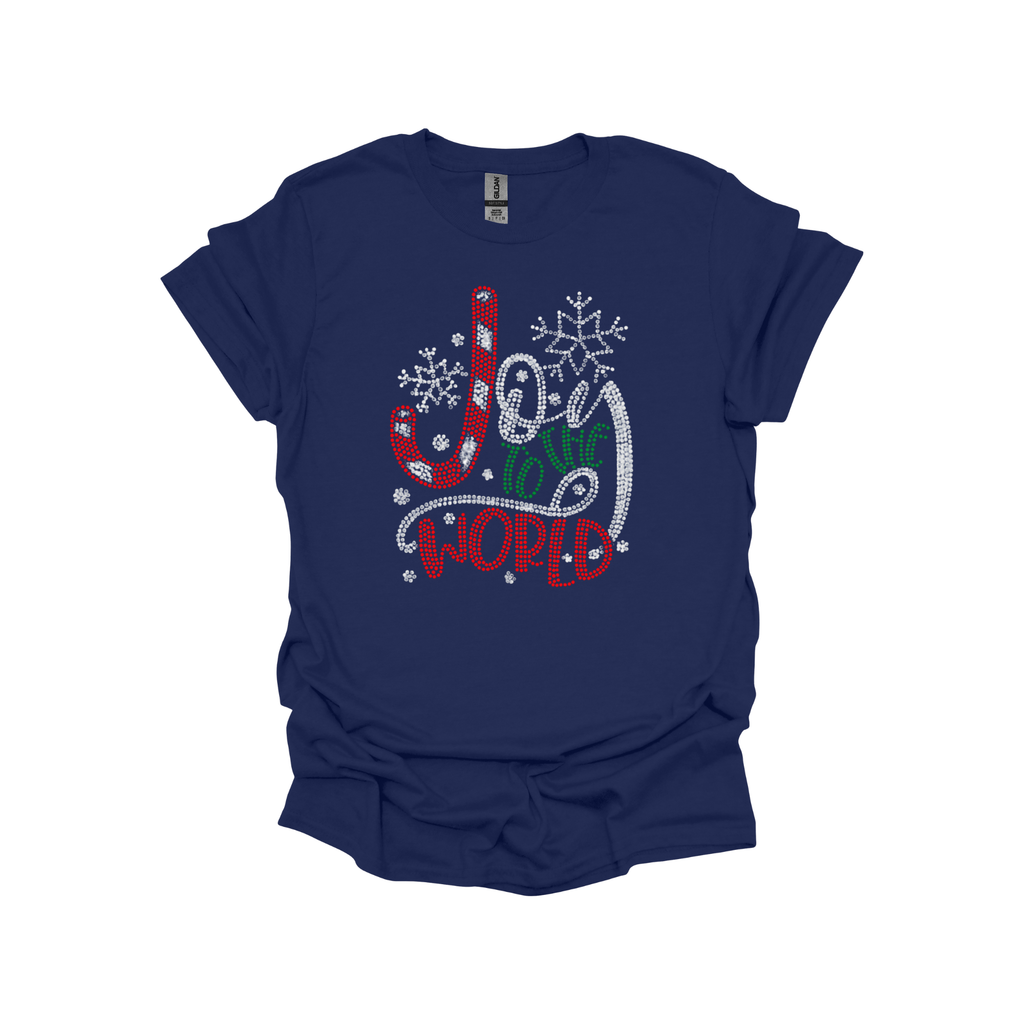 Joy to the World Rhinestone Sweatshirt – Sparkling Christmas Shirt | Holiday Bling